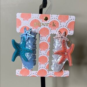 Piper K | Iridescent Starfish Hair Clips